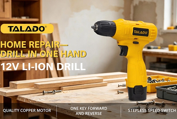 Novedad de TALADO: Taladro inal&aacute;mbrico de iones de litio de 12 V ML-D015 para bricolaje y mantenimiento del hogar vers&aacute;tiles